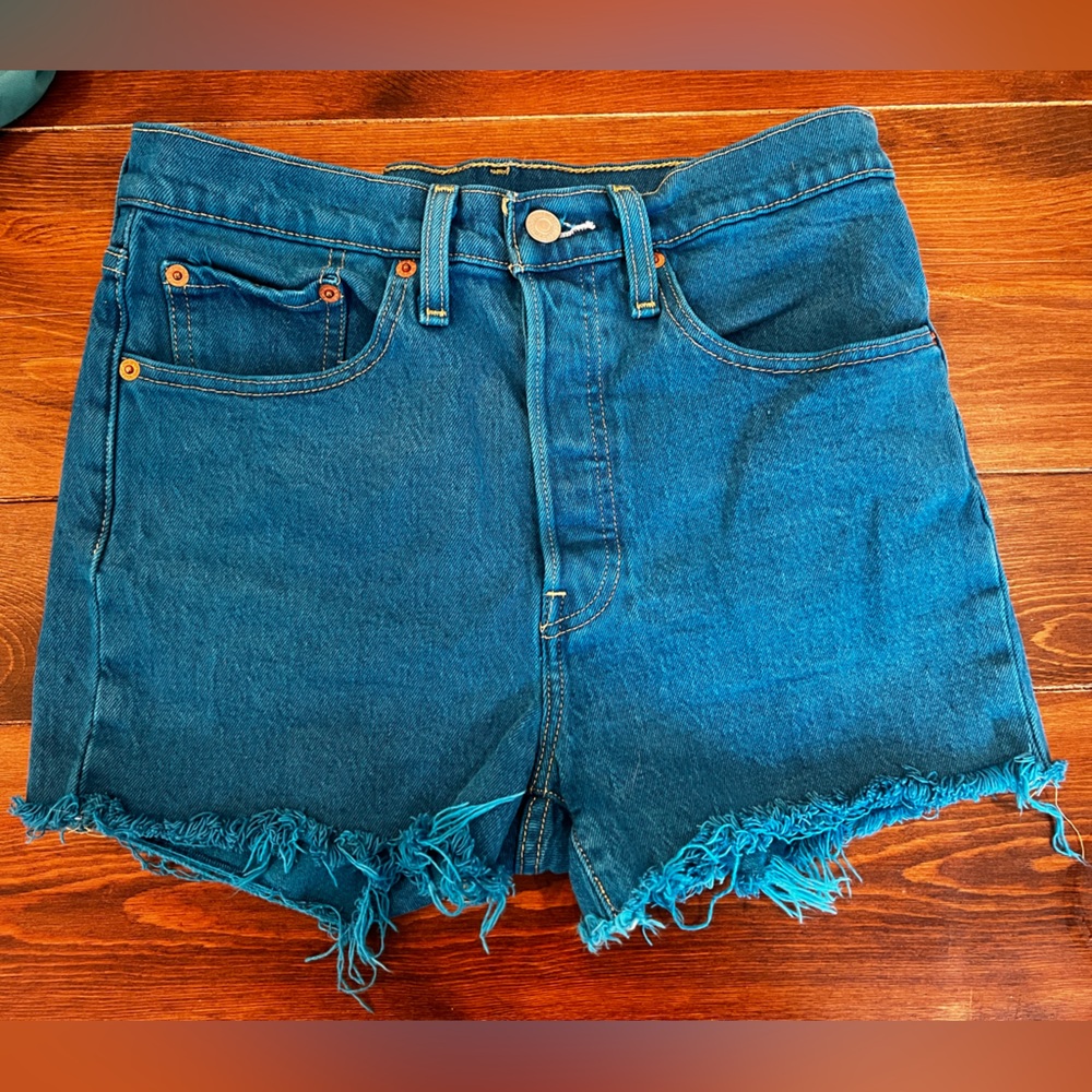 Levi’s Electric Blue Denim Shorts Size 27